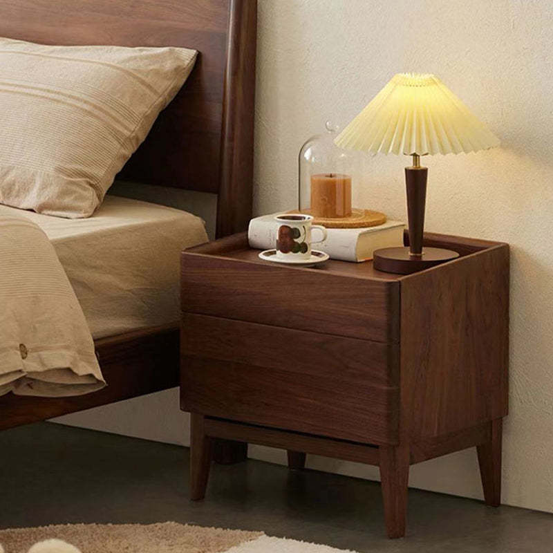 Vintage Solid Wood Rectangular 1-Drawer Nightstand