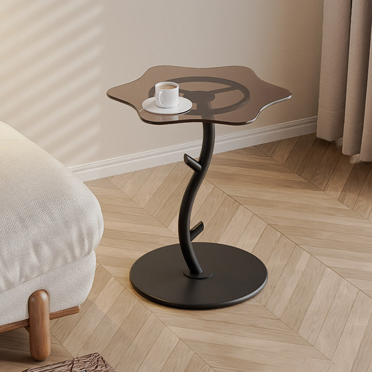 Cloud Rock Slab Tempered Glass Coffee Table