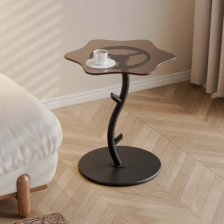 Cloud Rock Slab Tempered Glass Coffee Table