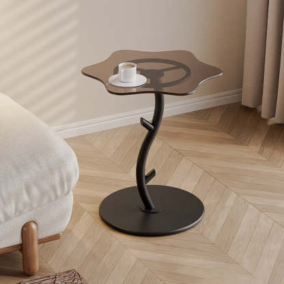 Cloud Rock Slab Tempered Glass Coffee Table