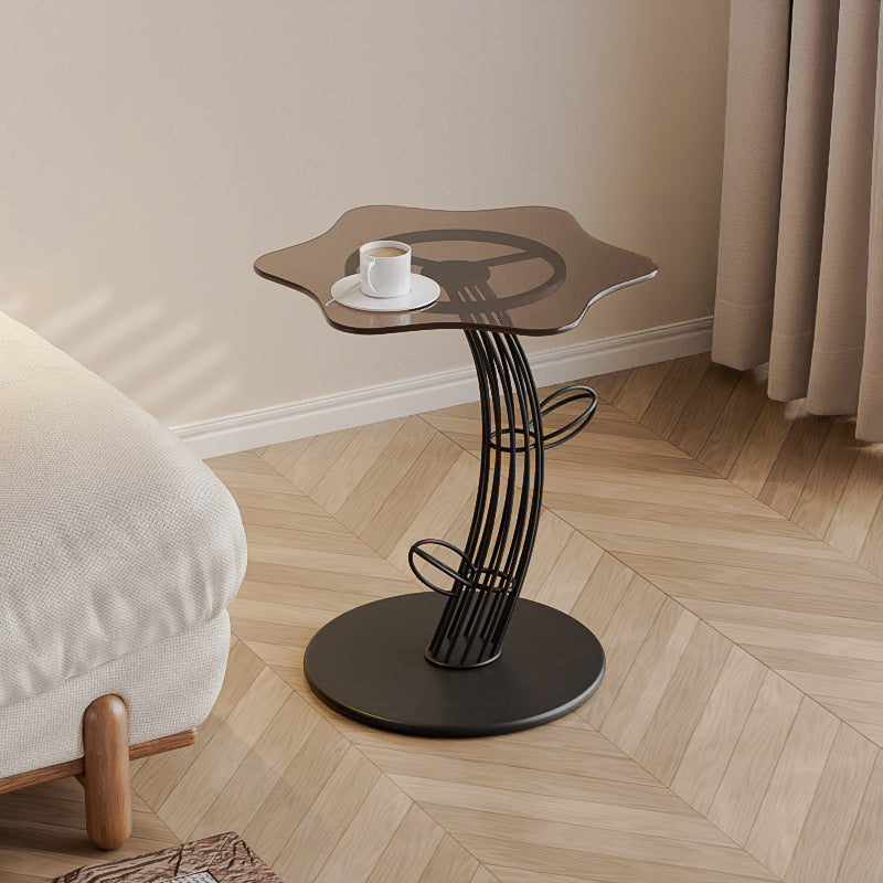 Cloud Rock Slab Tempered Glass Coffee Table