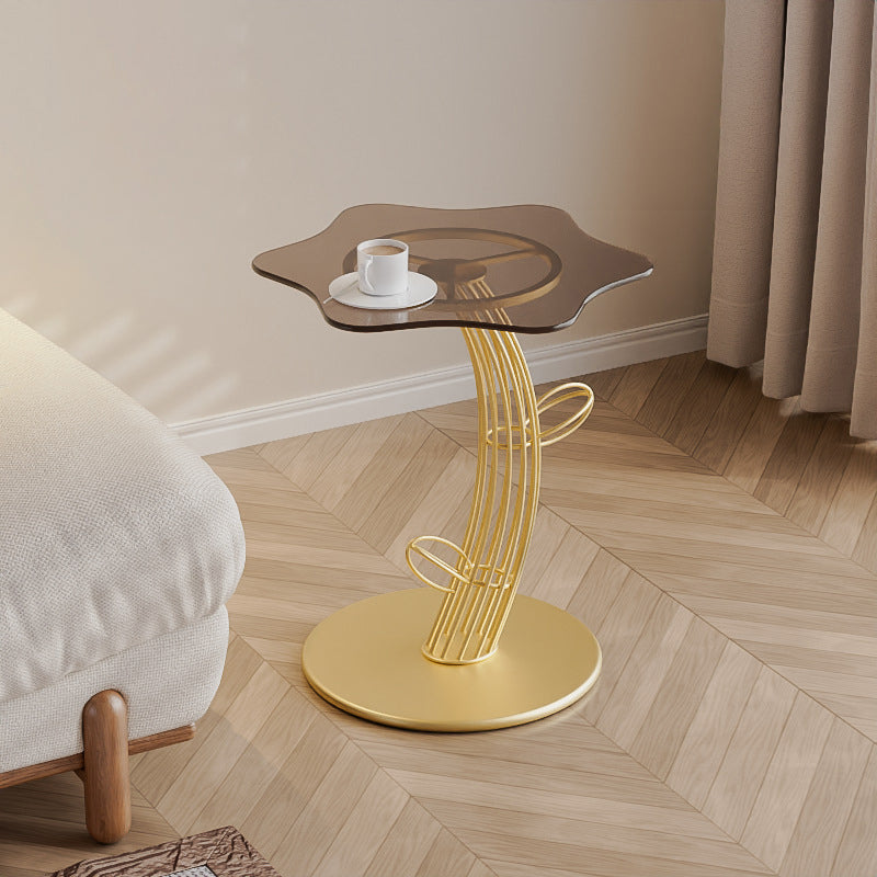 Cloud Rock Slab Tempered Glass Coffee Table