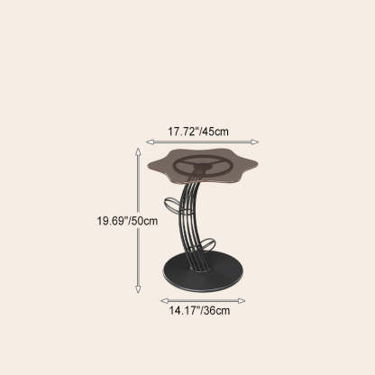 Cloud Rock Slab Tempered Glass Coffee Table — Branches / White - Rock Slab