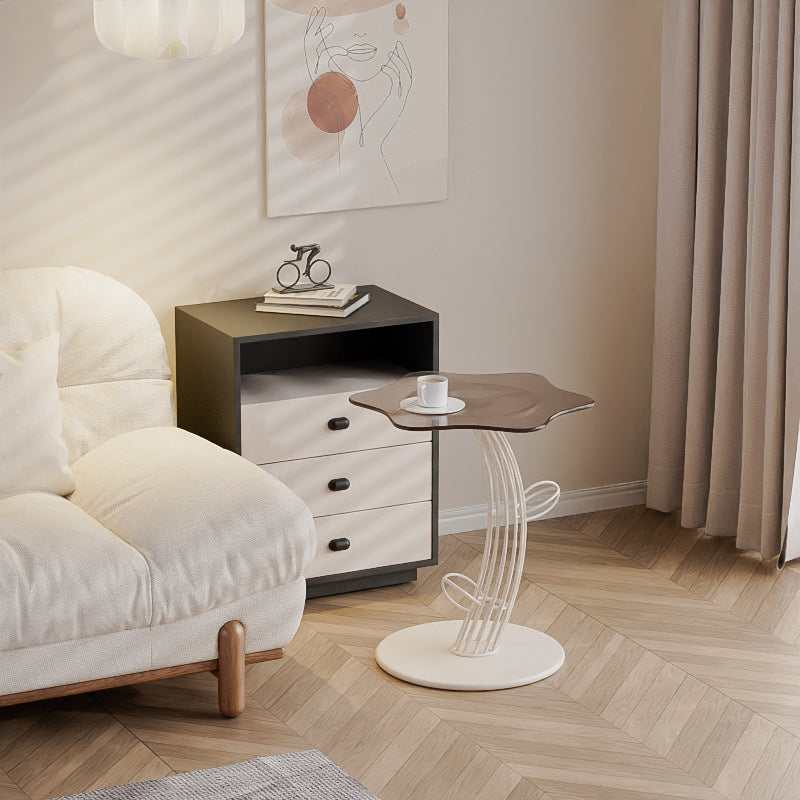 Cloud Rock Slab Tempered Glass Coffee Table