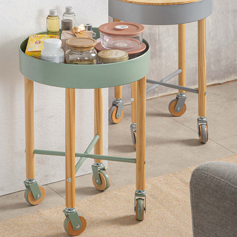Minimalist end round green iron end & side tables, Lighom