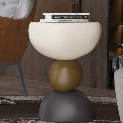 Round Resin End Table