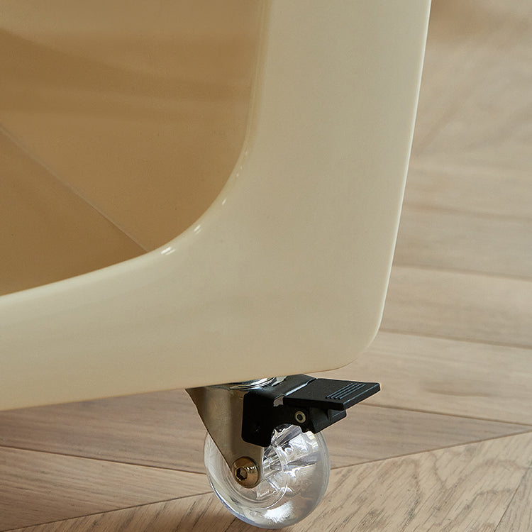Nordic Plastic 4-Tier Movable End Table — Olive Green