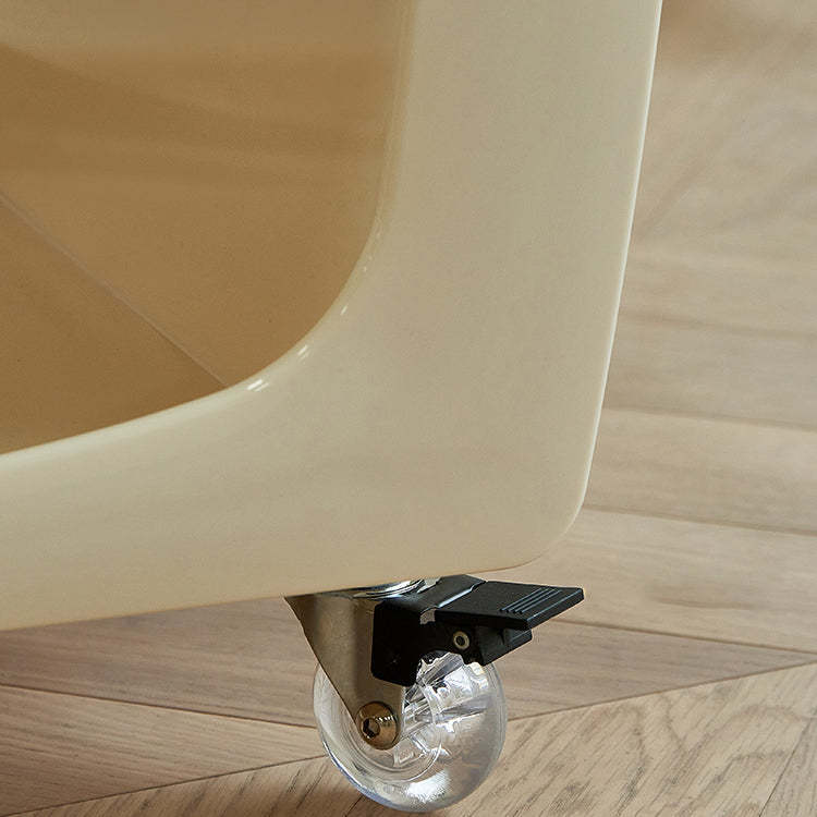 Nordic Plastic 4-Tier Movable End Table — Olive Green
