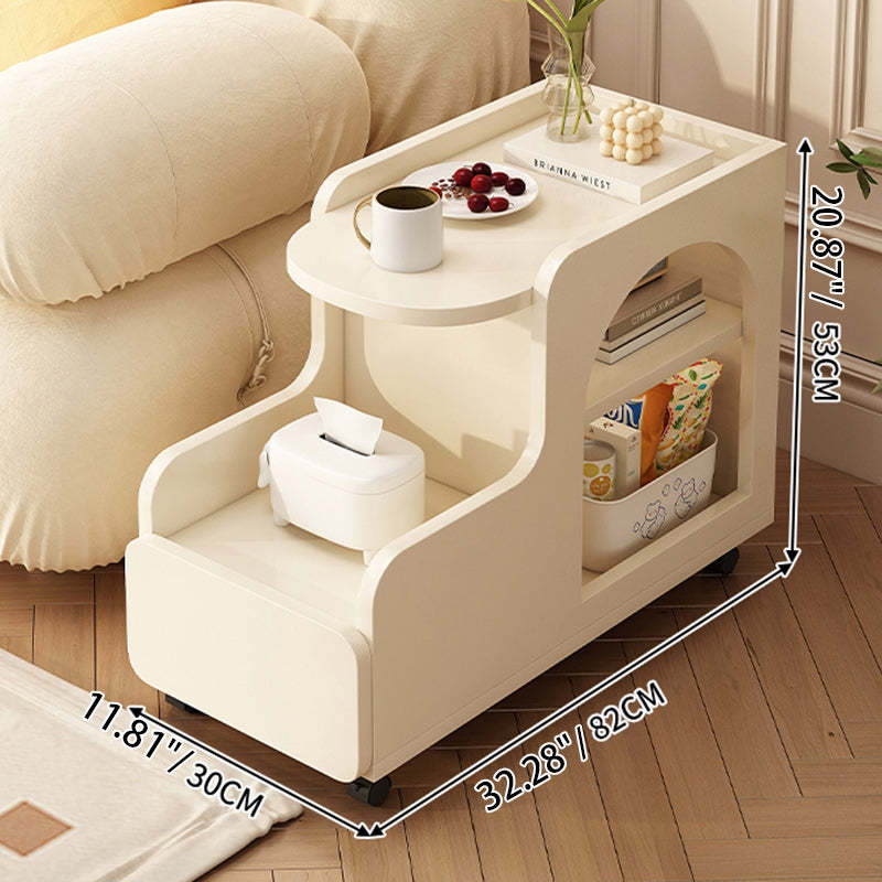 Scandinavian Movable 3-Tier End Table