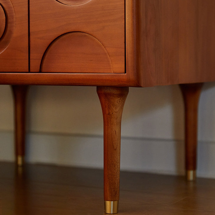 Vintage Wood Storage Nightstand