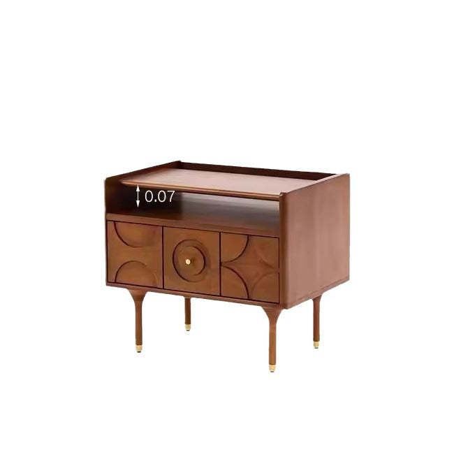 Vintage Wood Storage Nightstand
