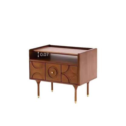Vintage Wood Storage Nightstand