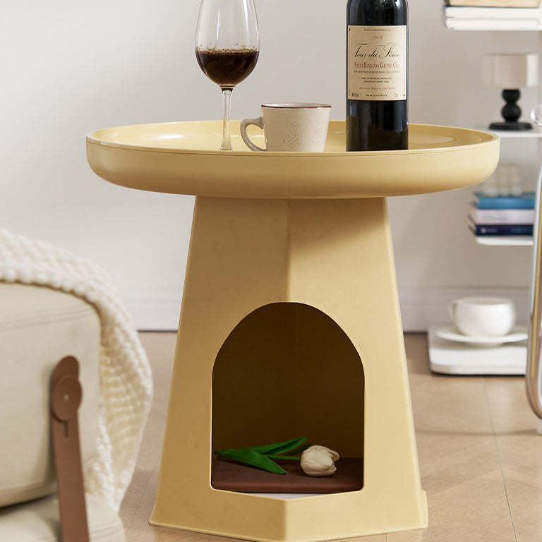 Minimalist Plastic Cat Hole Side Table