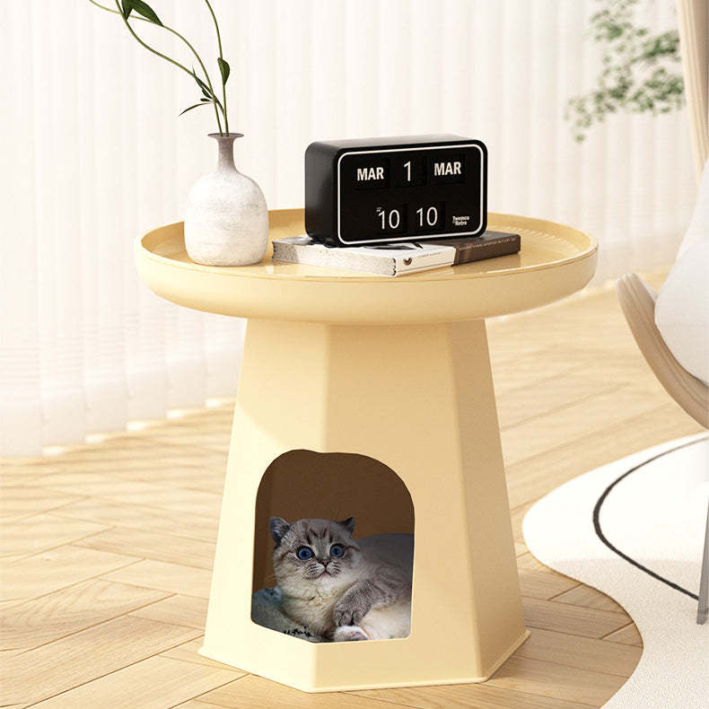 Minimalist Plastic Cat Hole Side Table