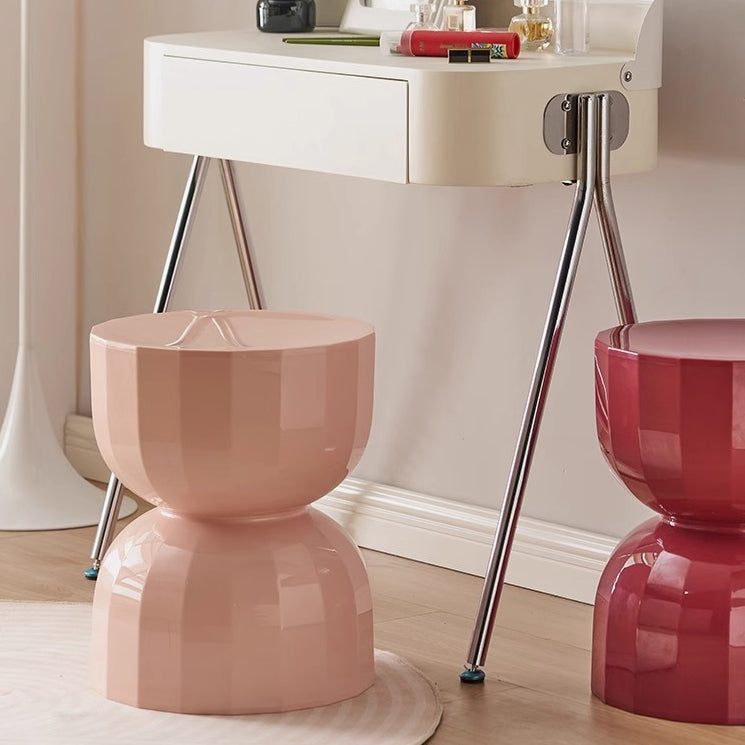 Contemporary Geometric Hourglass End Table