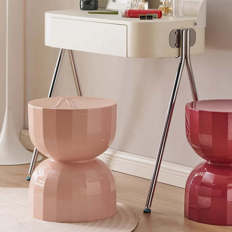 Contemporary Geometric Hourglass End Table