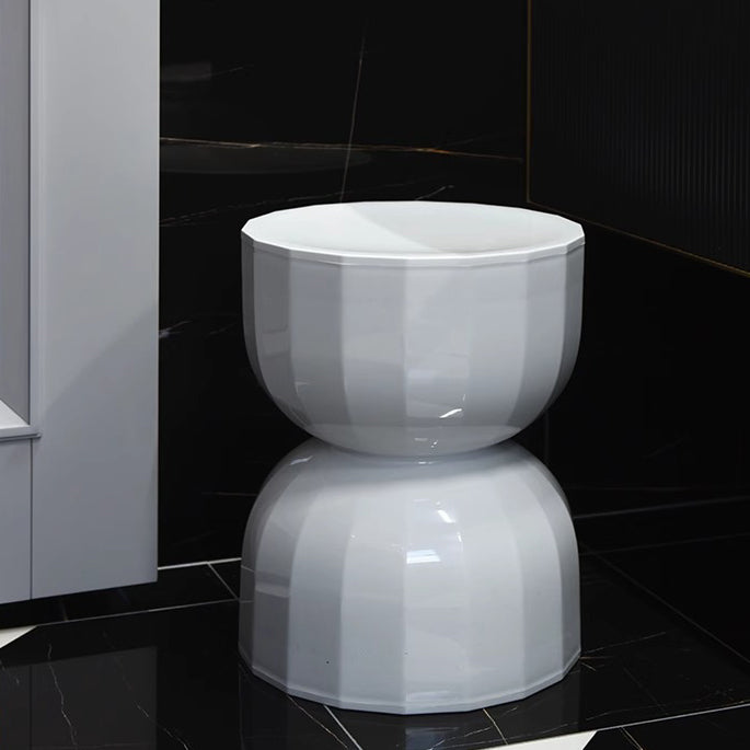 Contemporary Geometric Hourglass End Table