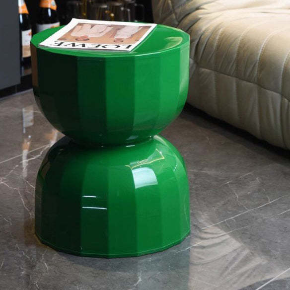 Contemporary Geometric Hourglass End Table
