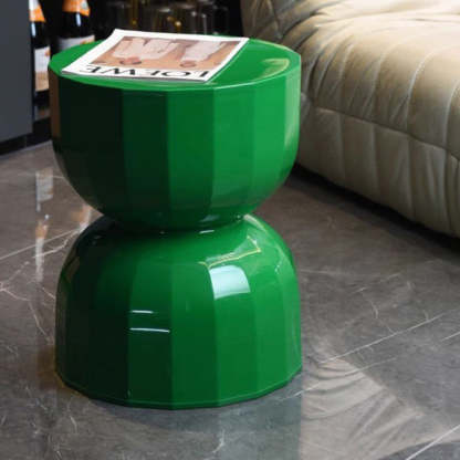 Contemporary Geometric Hourglass End Table