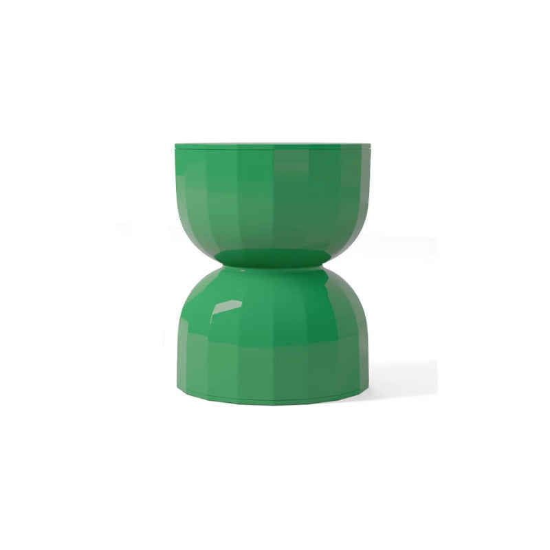 Contemporary Geometric Hourglass End Table