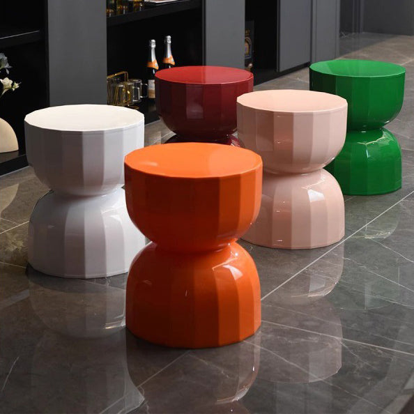 Contemporary Geometric Hourglass End Table