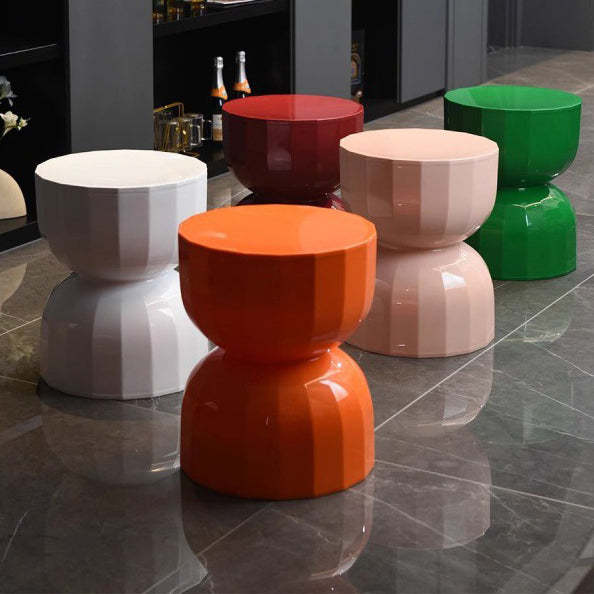 Contemporary Geometric Hourglass End Table