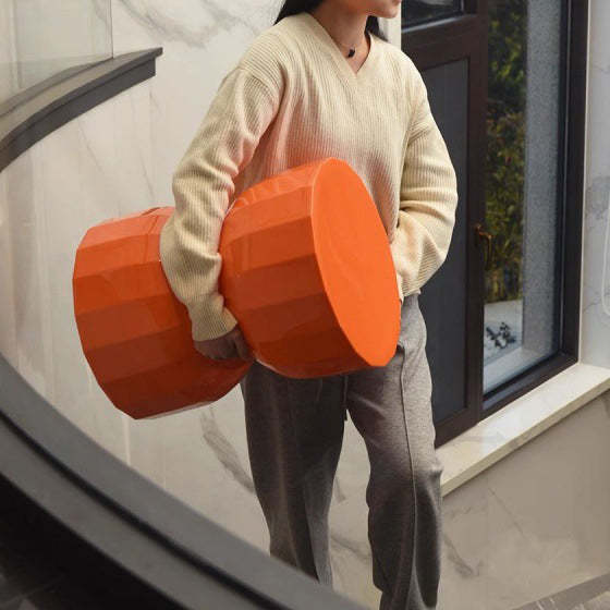 Contemporary Geometric Hourglass End Table