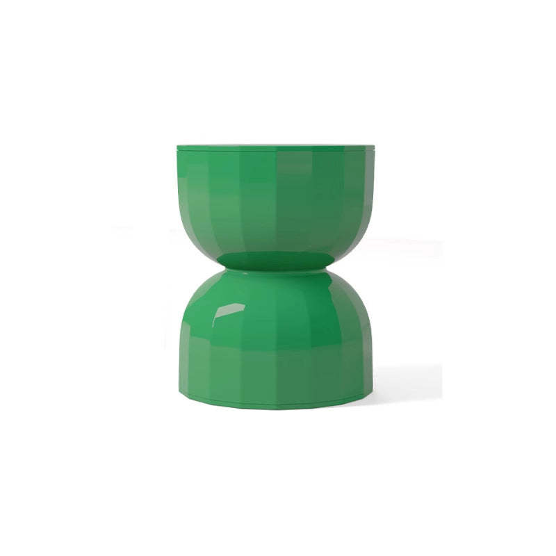 Contemporary Geometric Hourglass End Table