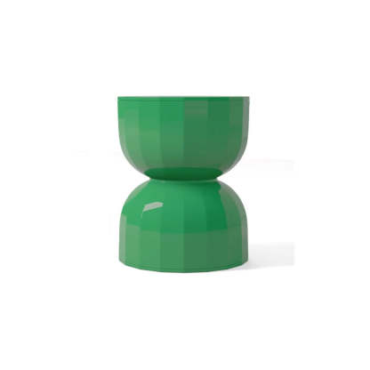 Contemporary Geometric Hourglass End Table