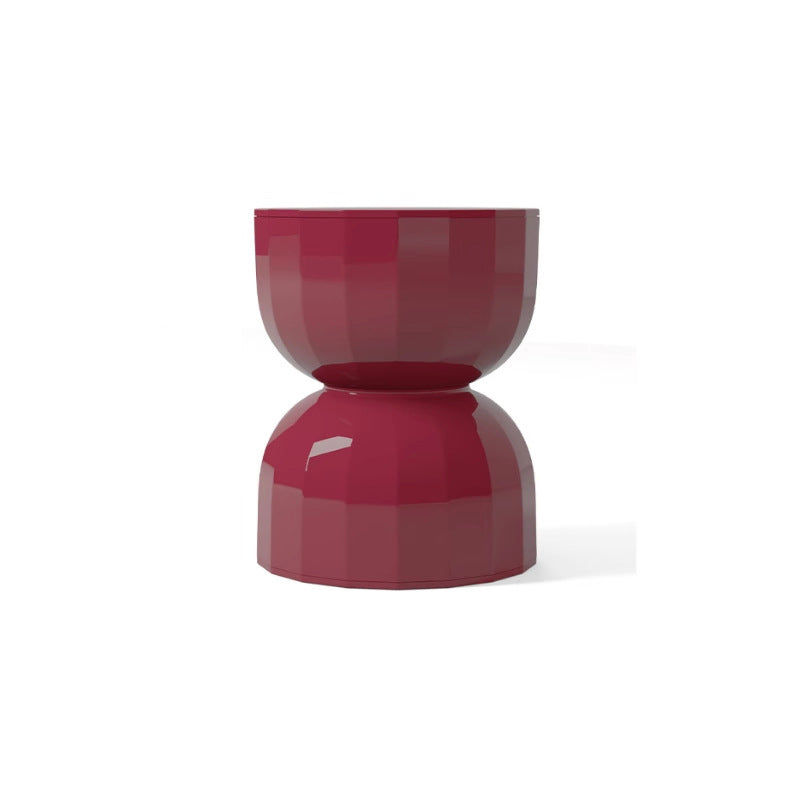 Contemporary Geometric Hourglass End Table