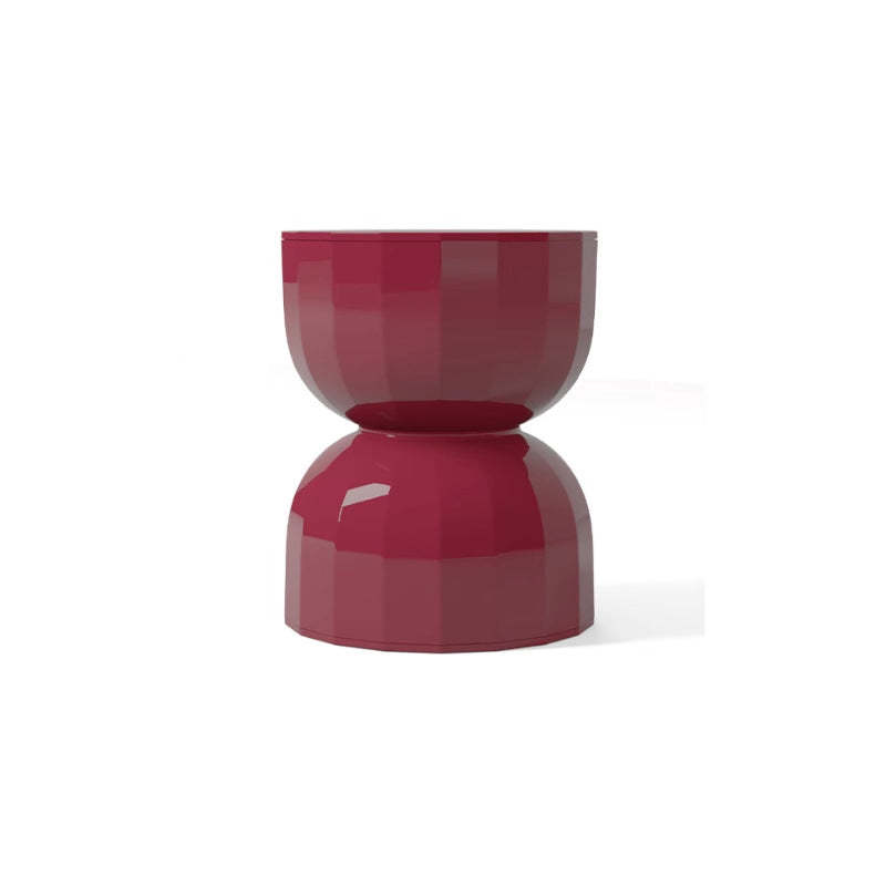 Contemporary Geometric Hourglass End Table
