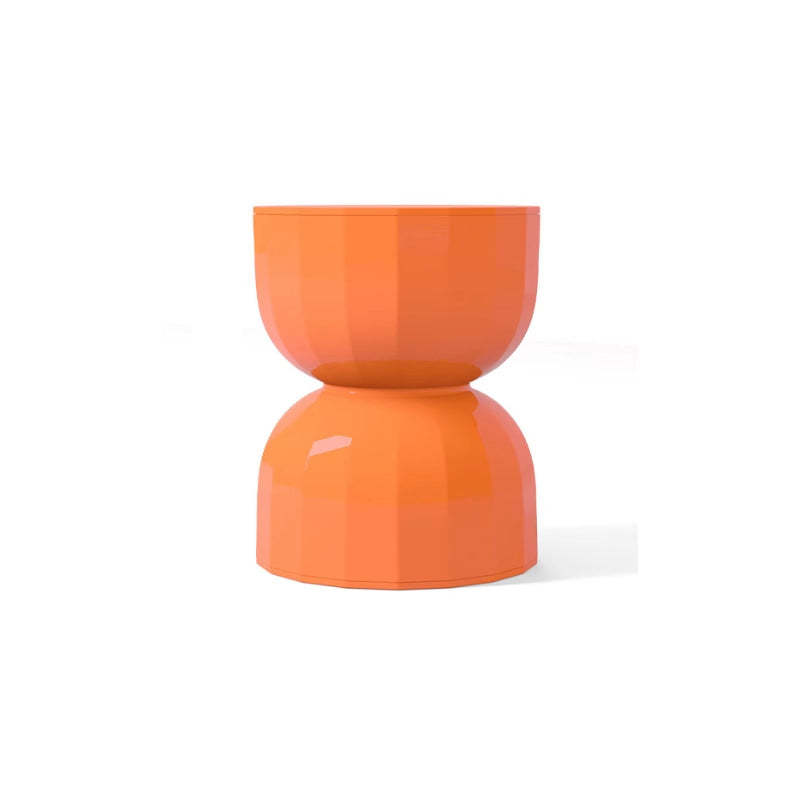 Contemporary Geometric Hourglass End Table