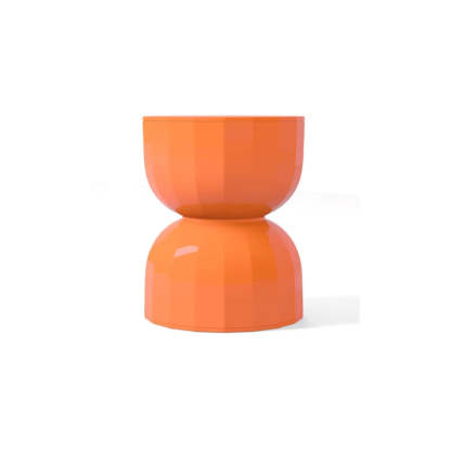 Contemporary Geometric Hourglass End Table
