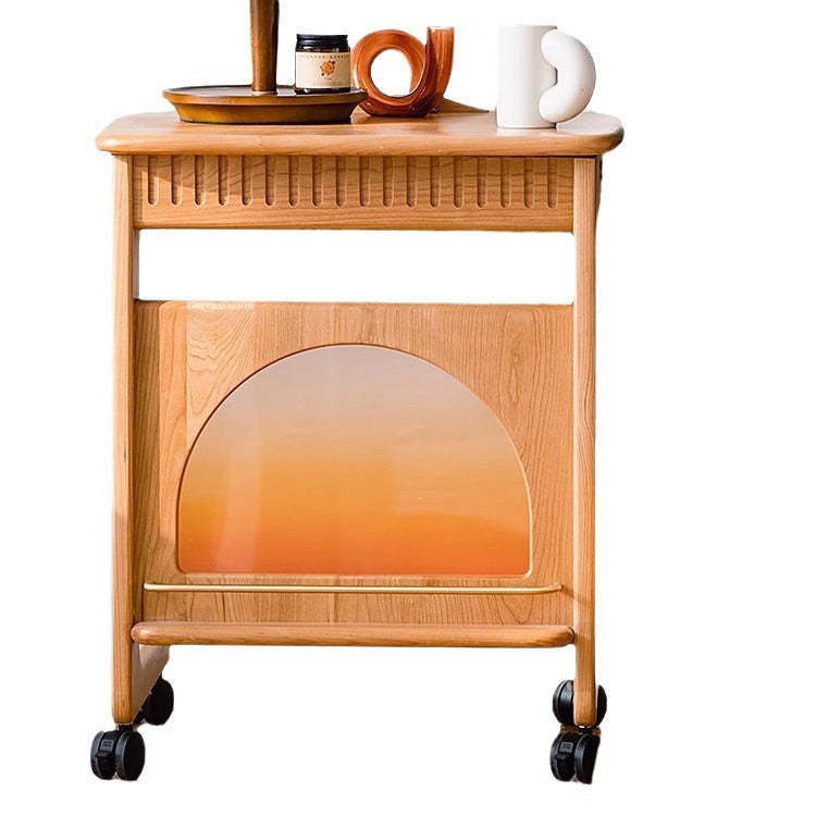 Nordic Movable Wood End Table