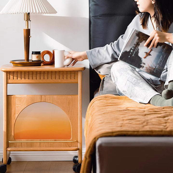 Nordic Movable Wood End Table