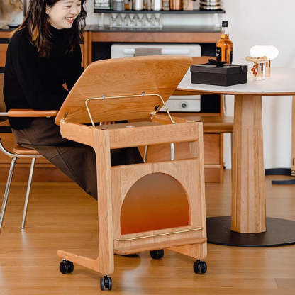 Nordic Movable Wood End Table
