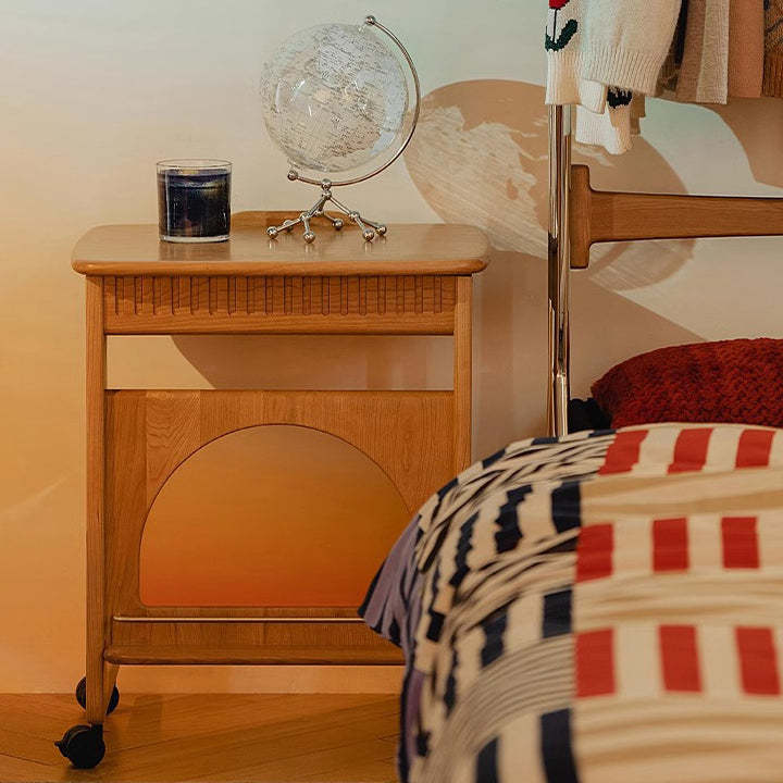 Nordic Movable Wood End Table