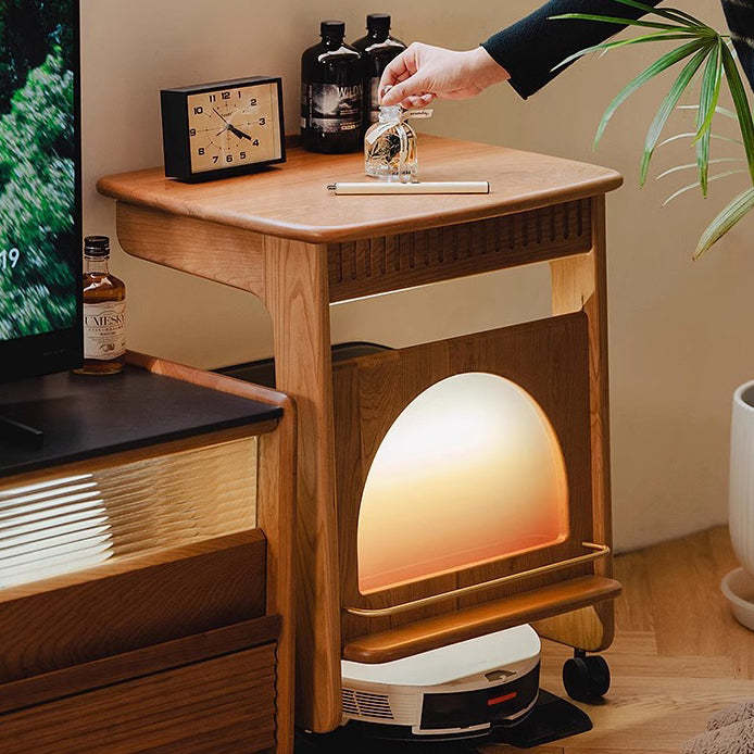 Nordic Movable Wood End Table