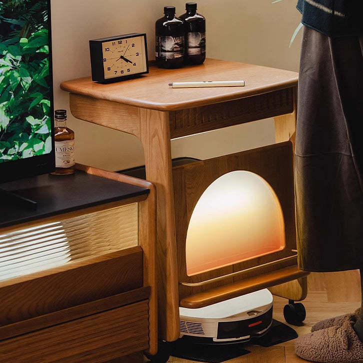 Nordic Movable Wood End Table
