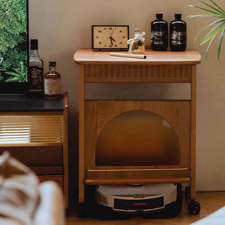 Nordic Movable Wood End Table