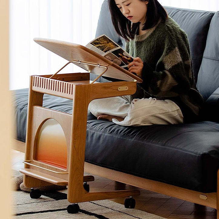 Nordic Movable Wood End Table