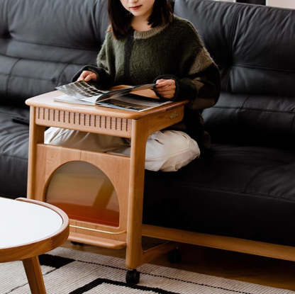 Nordic Movable Wood End Table