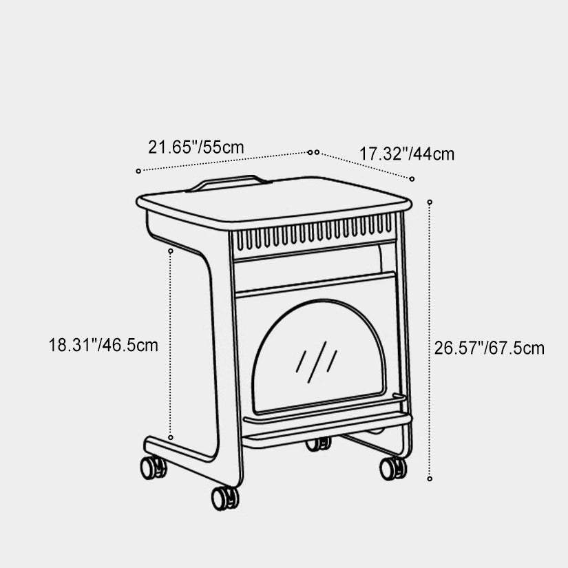 Nordic Movable Wood End Table