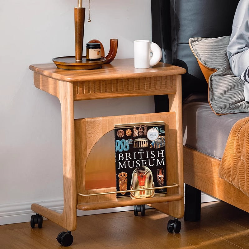 Lighom movable end wood end & side tables for living room