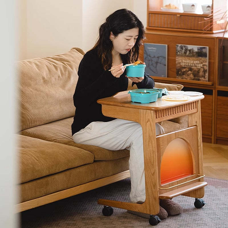 Nordic Movable Wood End Table