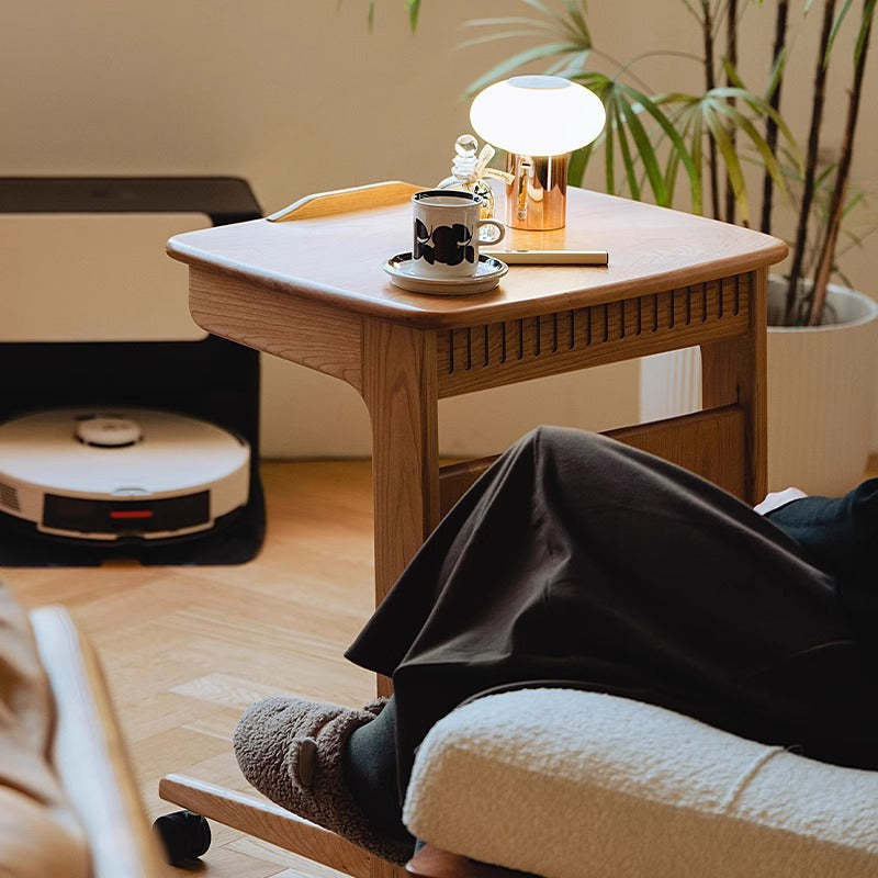 Nordic Movable Wood End Table