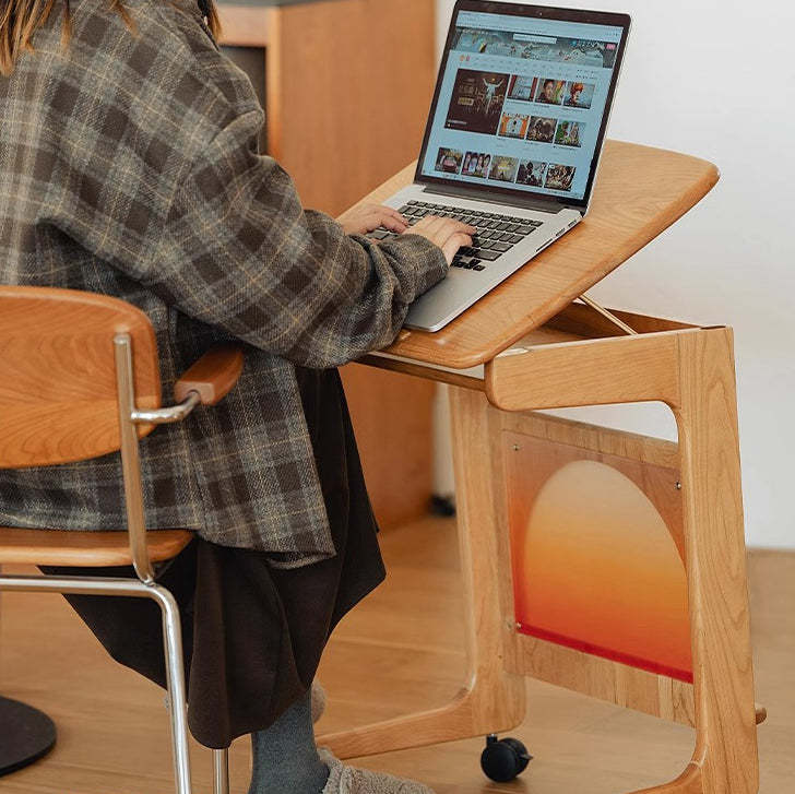 Nordic Movable Wood End Table