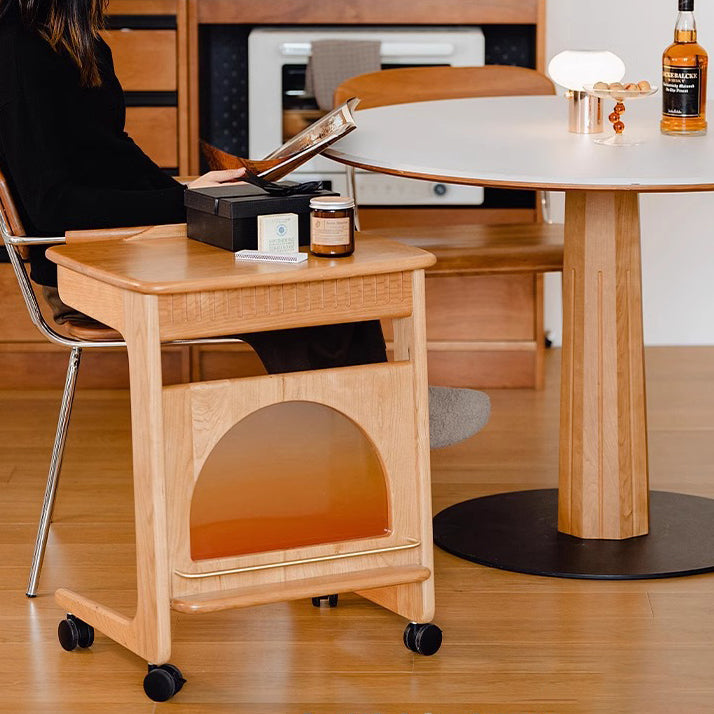 Nordic Movable Wood End Table