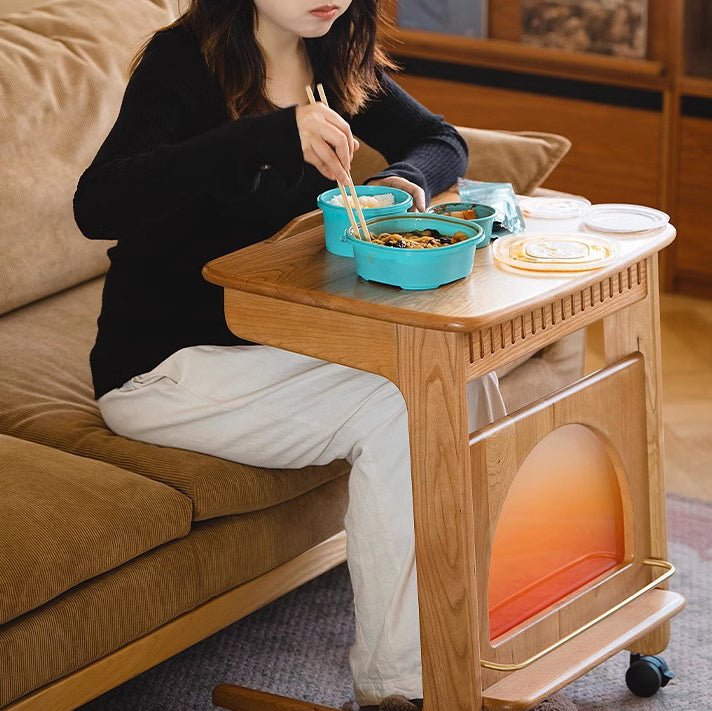 Nordic Movable Wood End Table