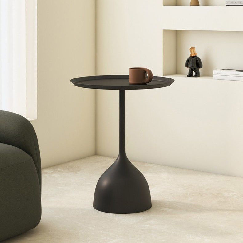 Minimalist Round Iron 1-Tier End Table